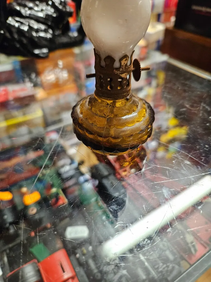 Vintage Miniature Oil Lamp - Image 2