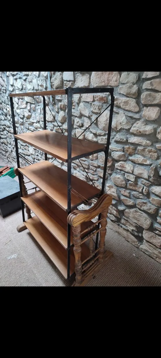 Solid wood teak Antique shelf-table - Image 2