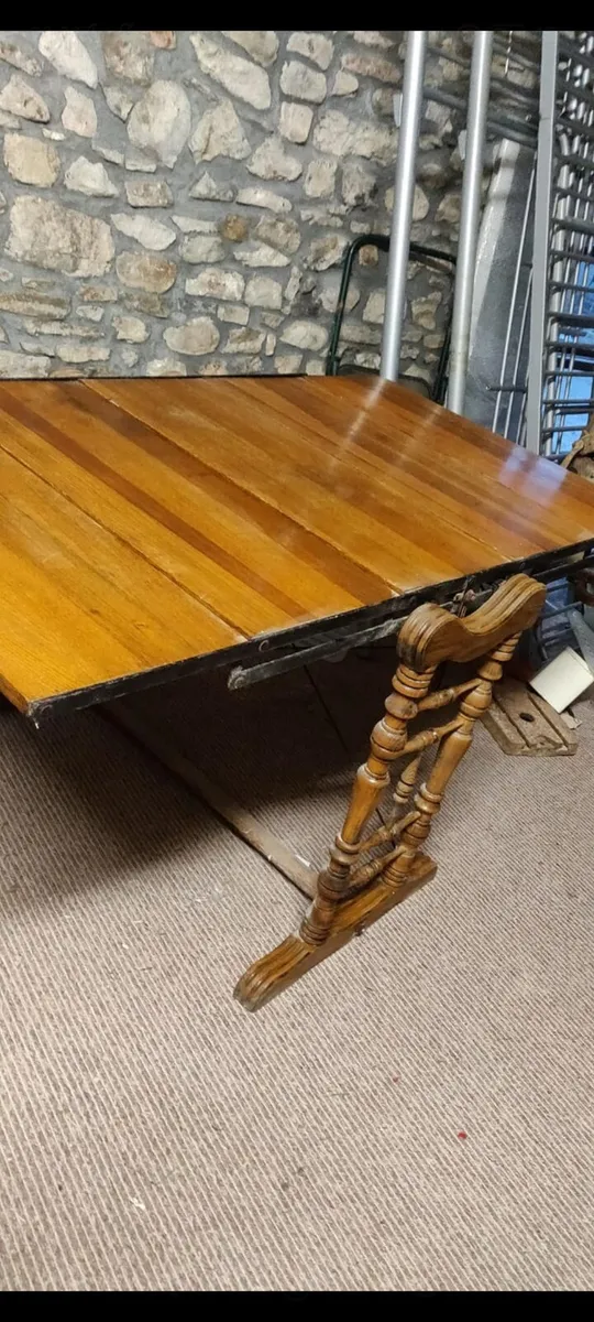 Solid wood teak Antique shelf-table - Image 4