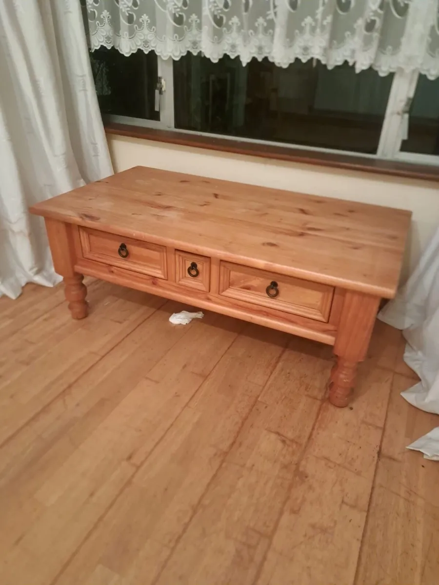Solid pine coffee table