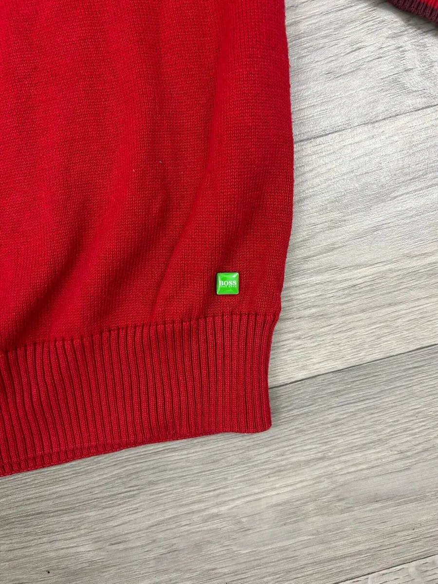 Hugo Boss Half Zip Cotton Jumper Mens XXL - Image 3