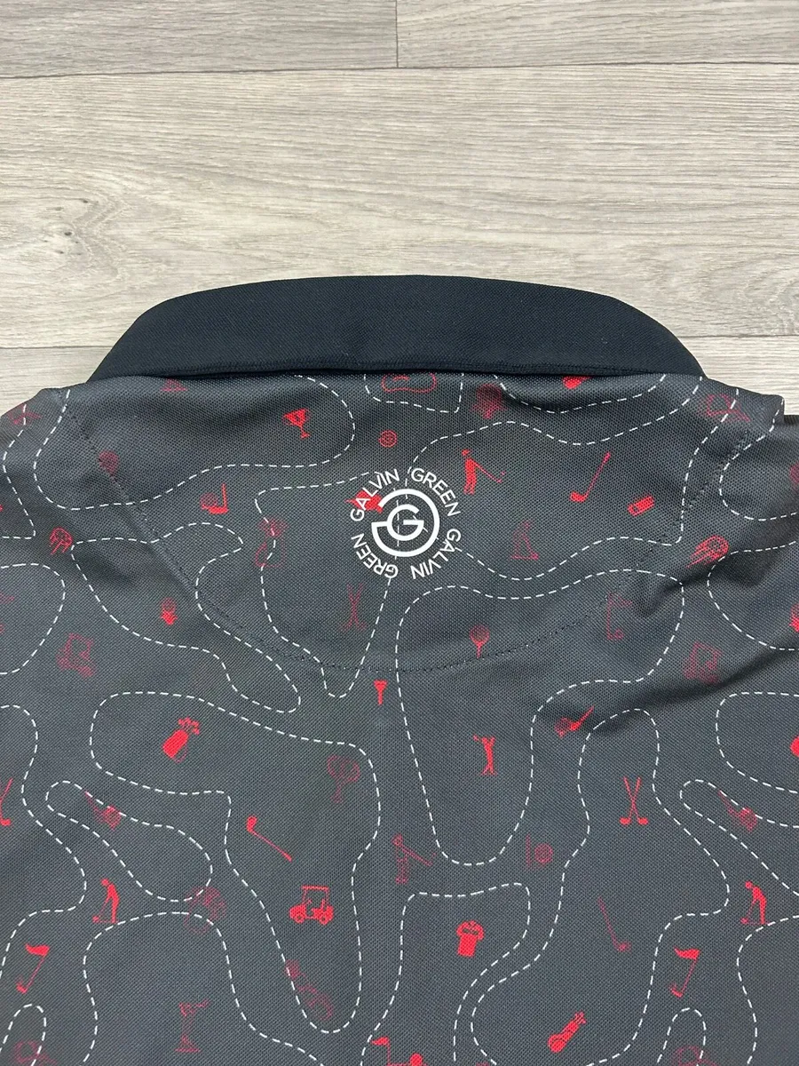 Galvin Green Patterned Golf Polo Shirt Mens XXL - Image 4