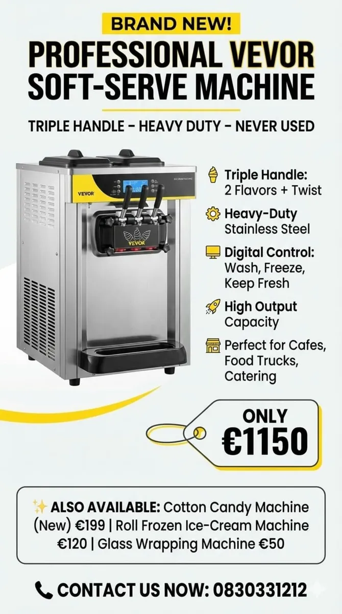 Vevor brand commercial new soft  ice-cream machine - Image 1