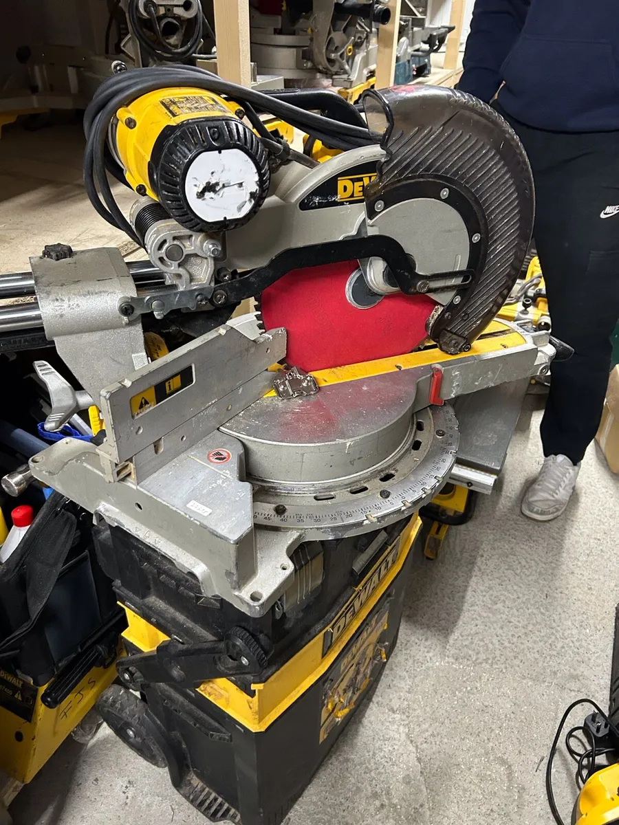 Dewalt Mitre saws 300mm Dia blade x 4 (Serviced) - Image 1