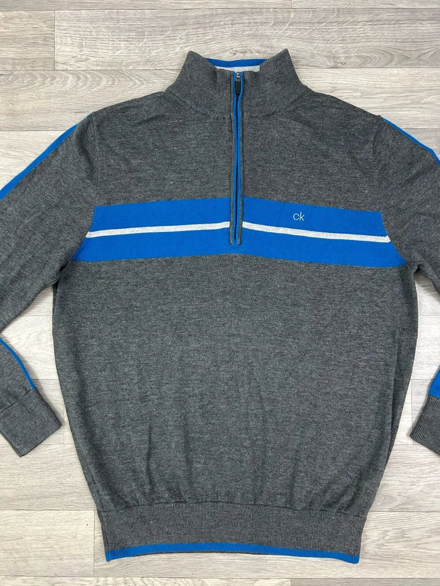 CK Calvin Klein Golf Half Zip Cotton Blend Jumper - Image 2