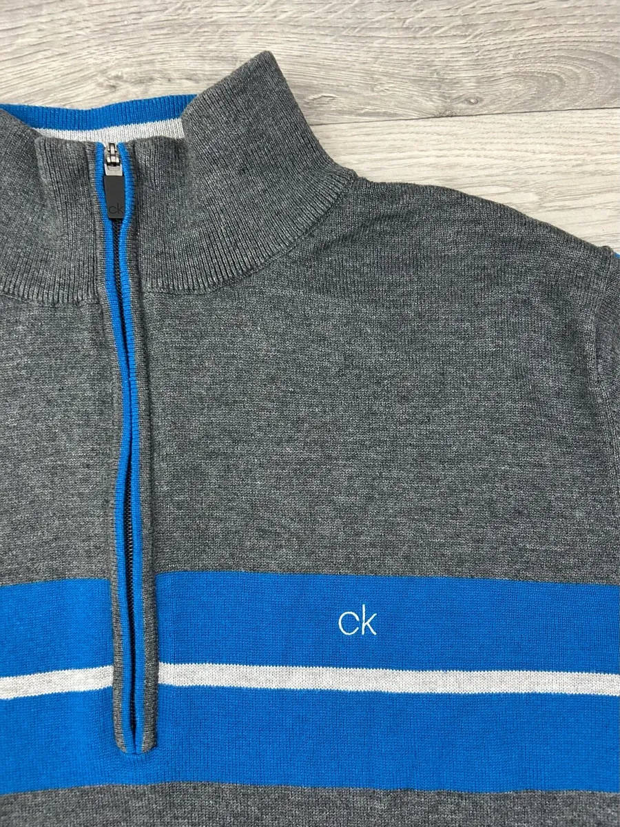 CK Calvin Klein Golf Half Zip Cotton Blend Jumper - Image 3