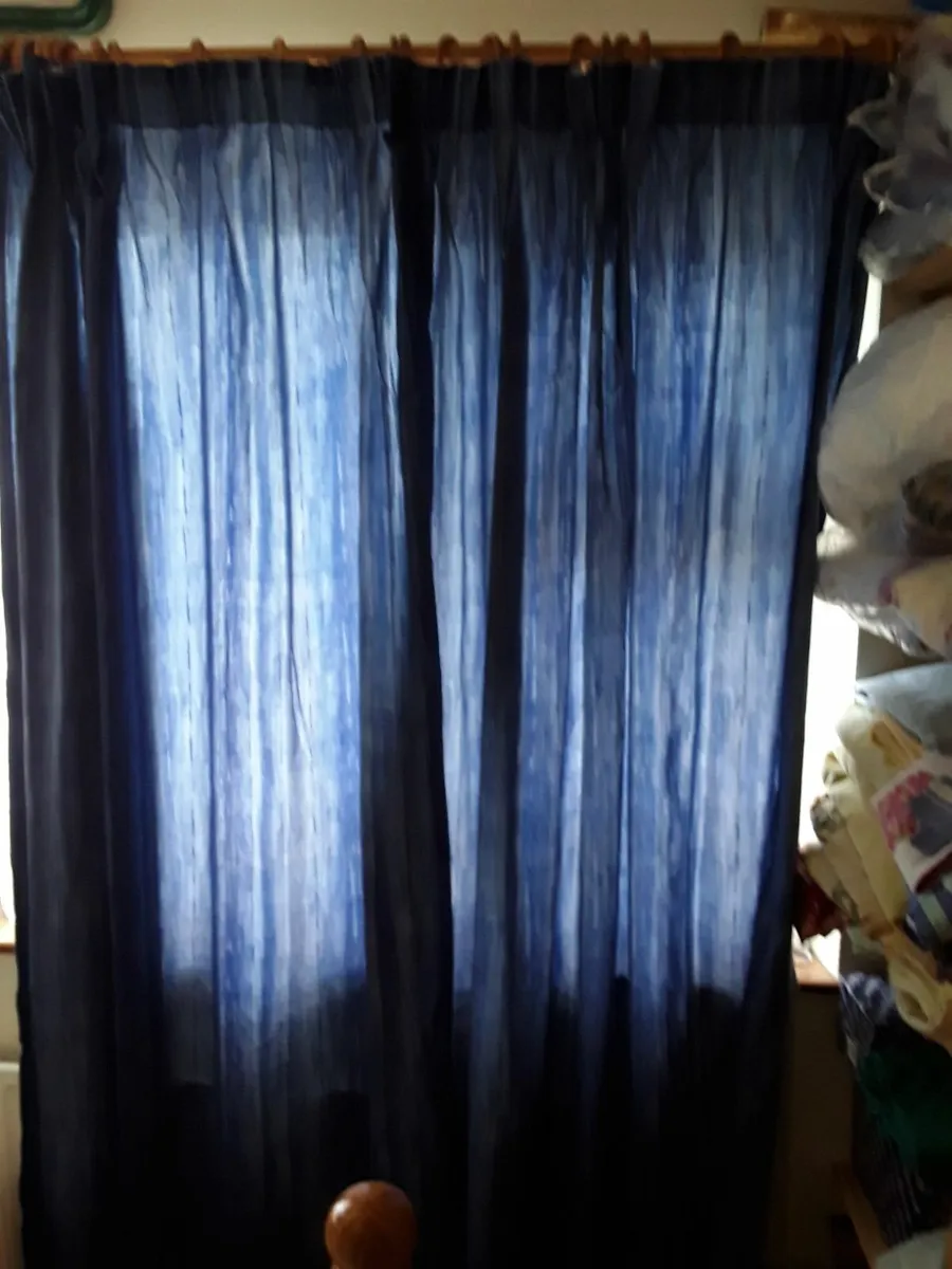 Beautiful blue large curtains - Image 2