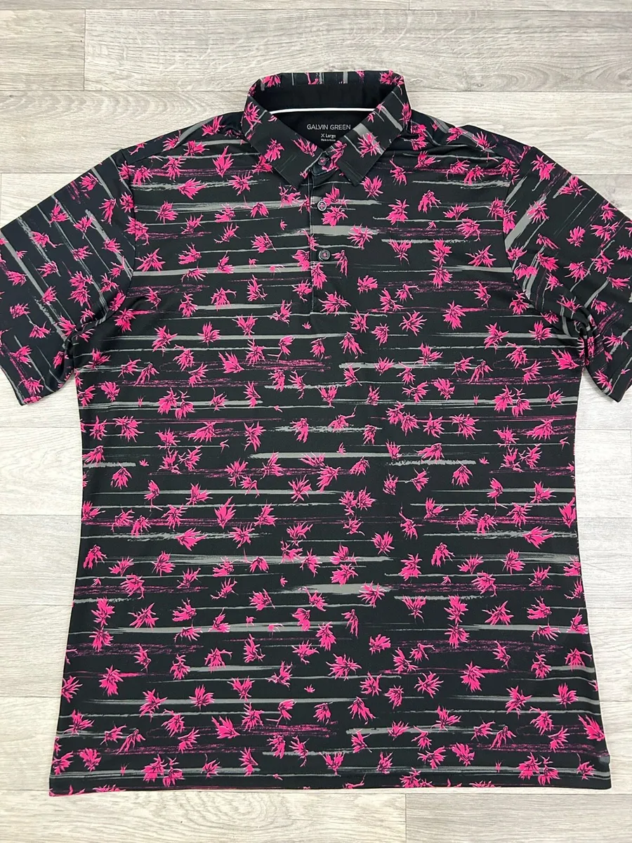Galvin Green Floral Patterned Golf Polo Shirt XL - Image 2