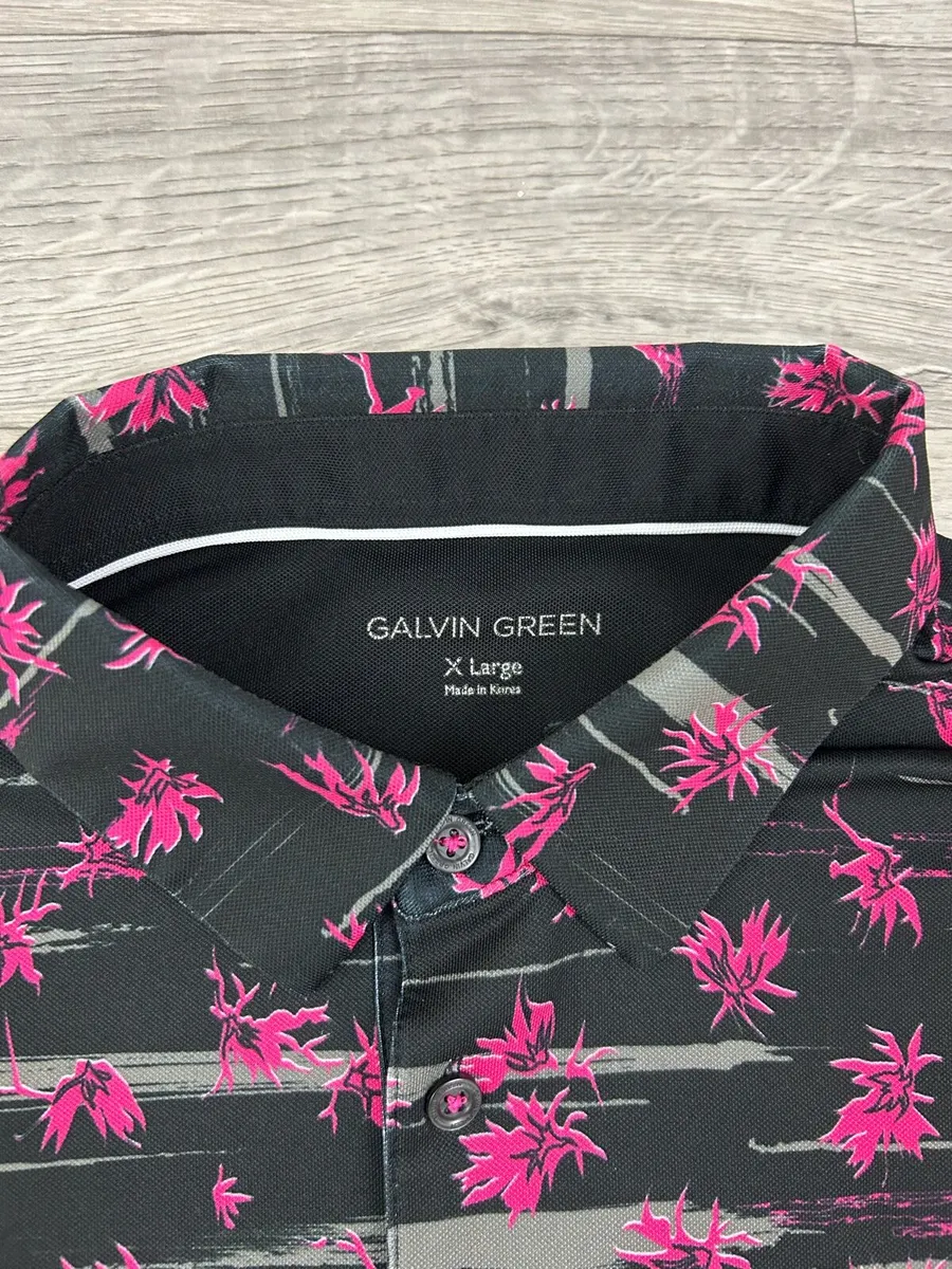 Galvin Green Floral Patterned Golf Polo Shirt XL - Image 4