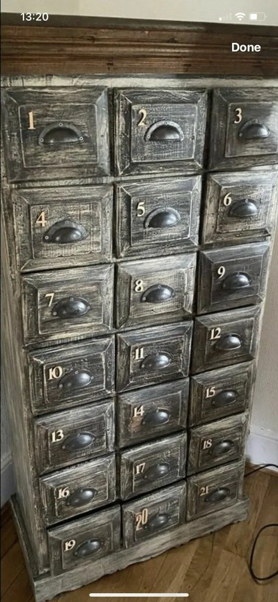 Solid wood rustic tallboy unit drawers - Image 2