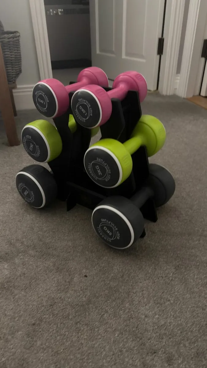 Body Sculpture dumbbells set - 2x5kg, 2x3kg, 2x1kg - Image 1