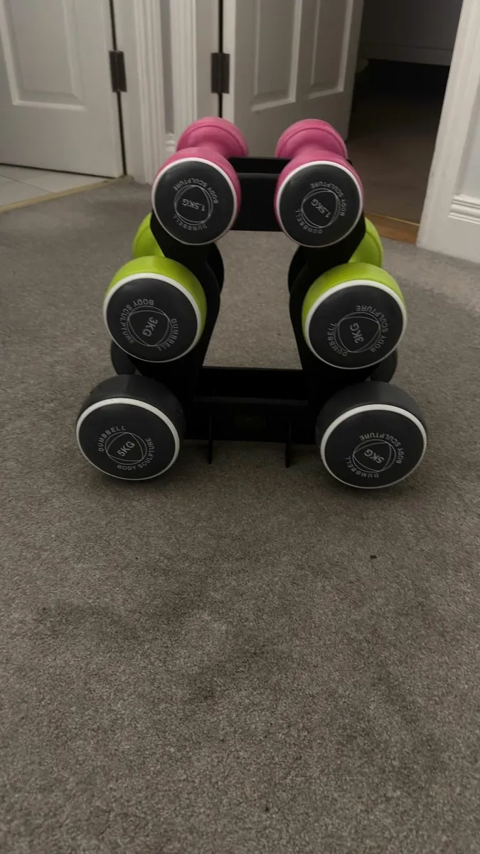 Body Sculpture dumbbells set - 2x5kg, 2x3kg, 2x1kg - Image 2