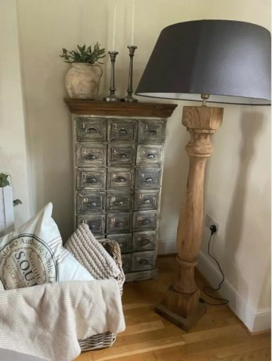 Solid wood rustic tallboy unit drawers - Image 4