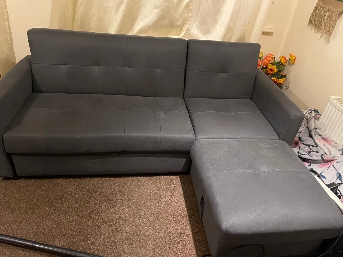 Sofa bed with storage unit - Image 1