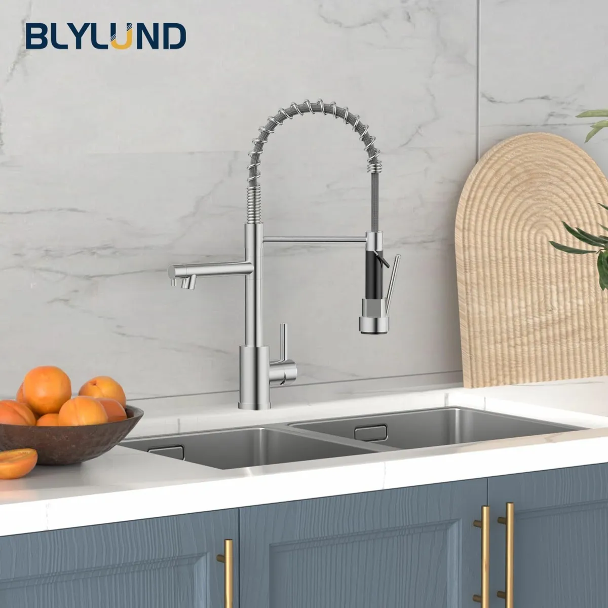 Kitchen Sink Mixer Tap with Two Spouts Commercial - Image 2