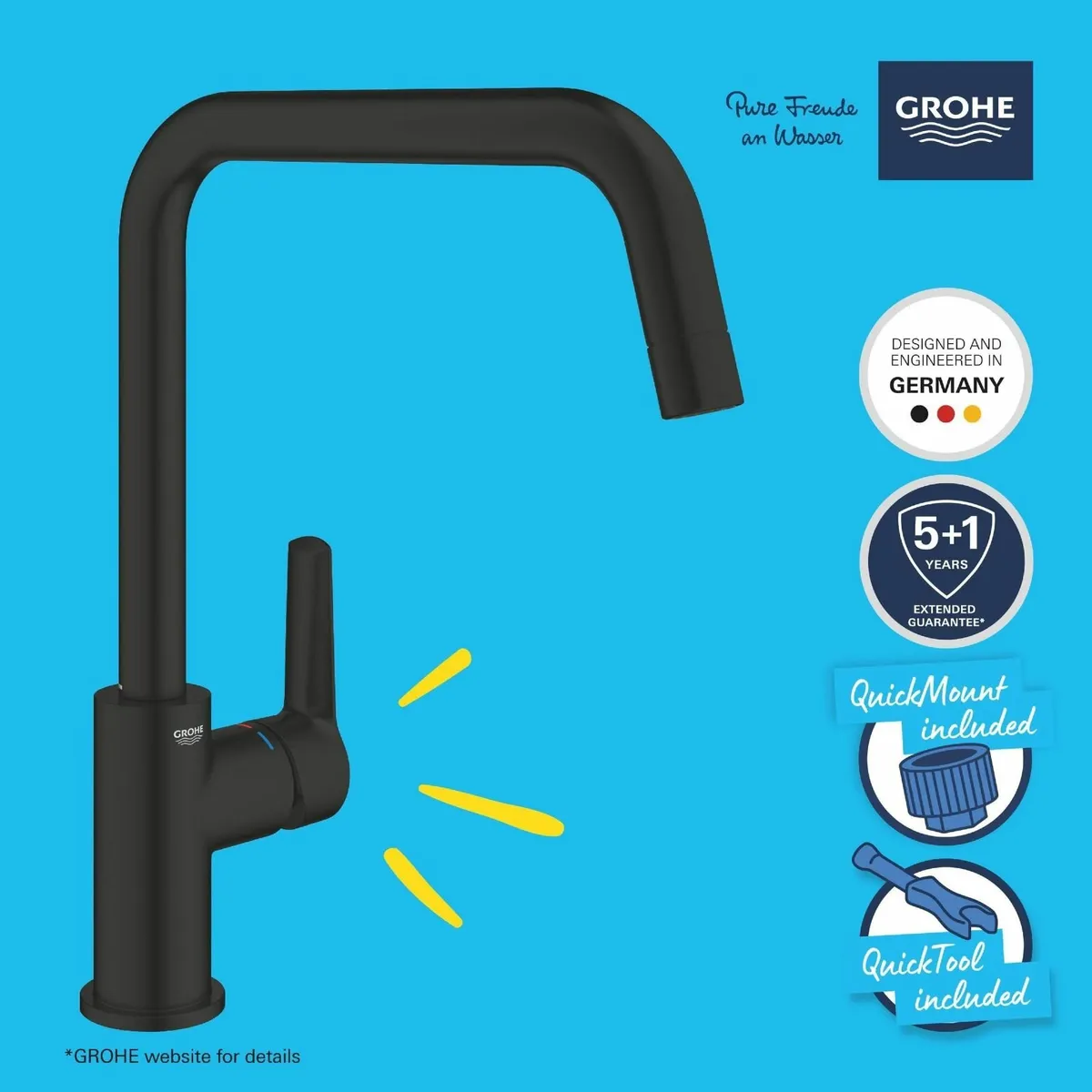 Start QuickFix – 1 Lever Kitchen Sink Mixer Tap - Image 4