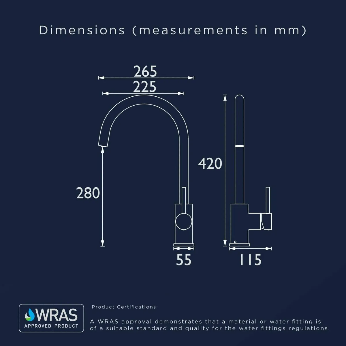 PST EFSNK C Pistachio Easyfit Kitchen Sink Mixer - Image 3