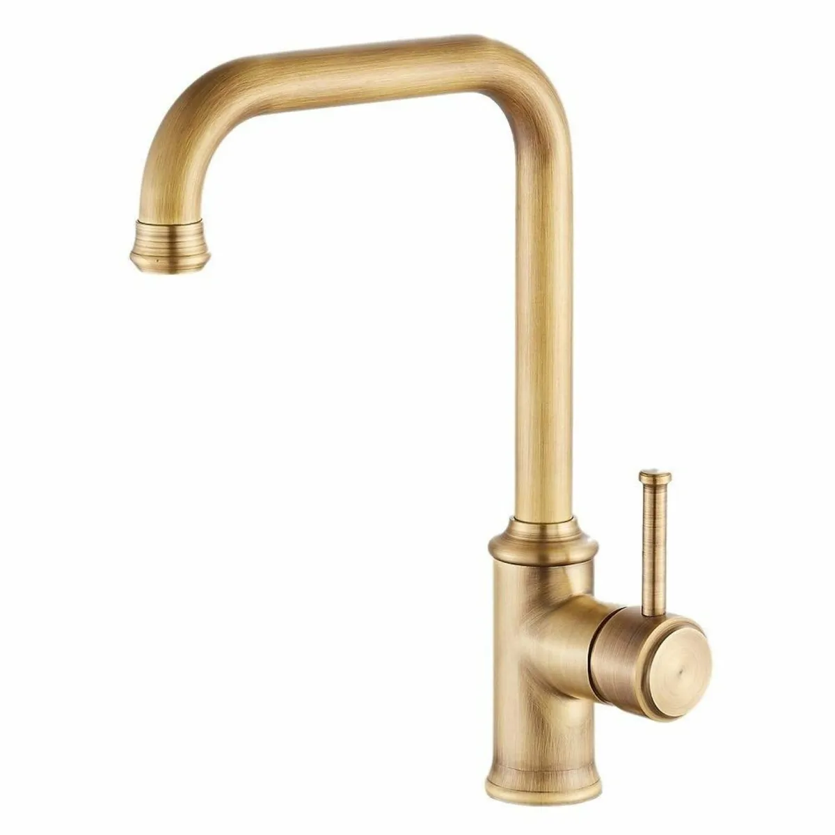 Kitchen Sink Tap with Swivel Spout Antique Brass - Image 1
