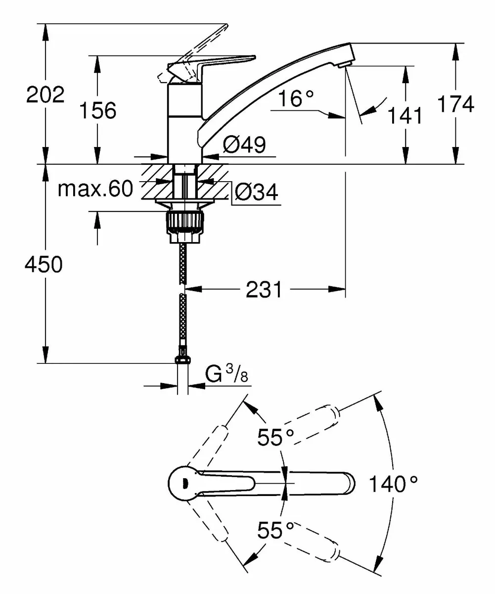 Baueco Single-Lever Sink Mixer 1/2 Chrome - Image 3