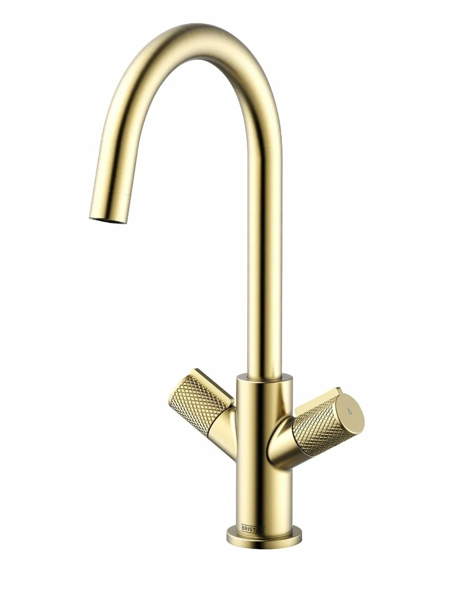 Fern Easyfit Kitchen Sink Mixer Brushed Brass Tap - Image 3