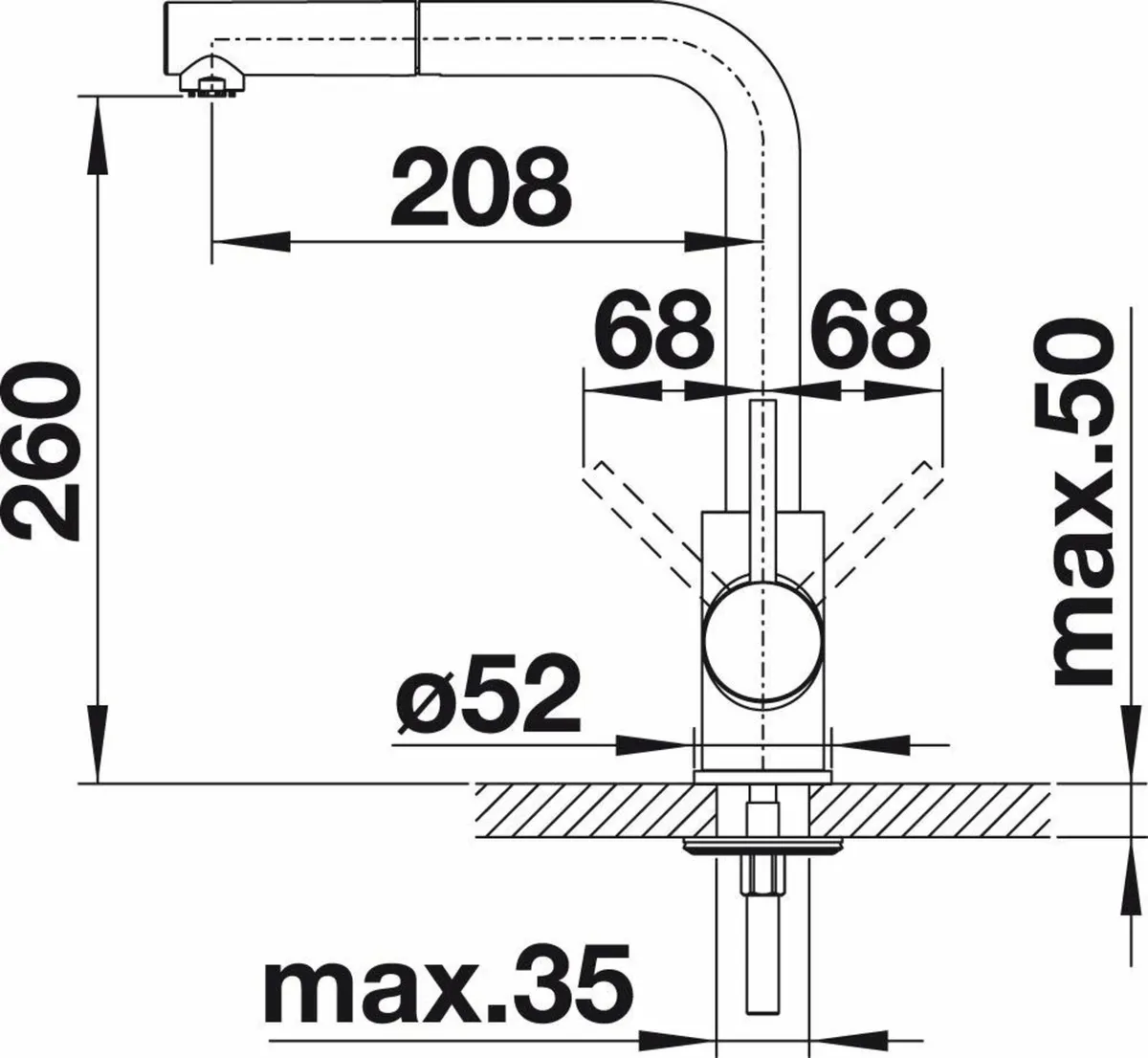 519810 Mila-S Kitchen Mixer Tap Chrome/Silver - Image 3