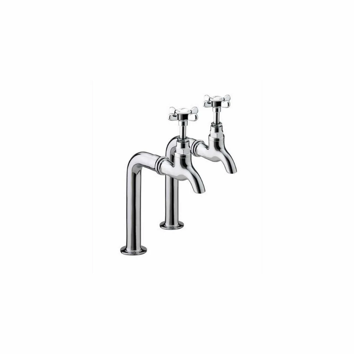 1901 Bib Taps Chrome Plated (Taps Only Upstands - Image 1