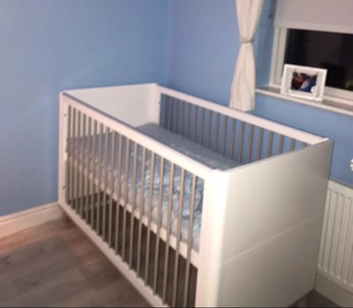 Baby Elegance Lola Cot Bed White & Grey