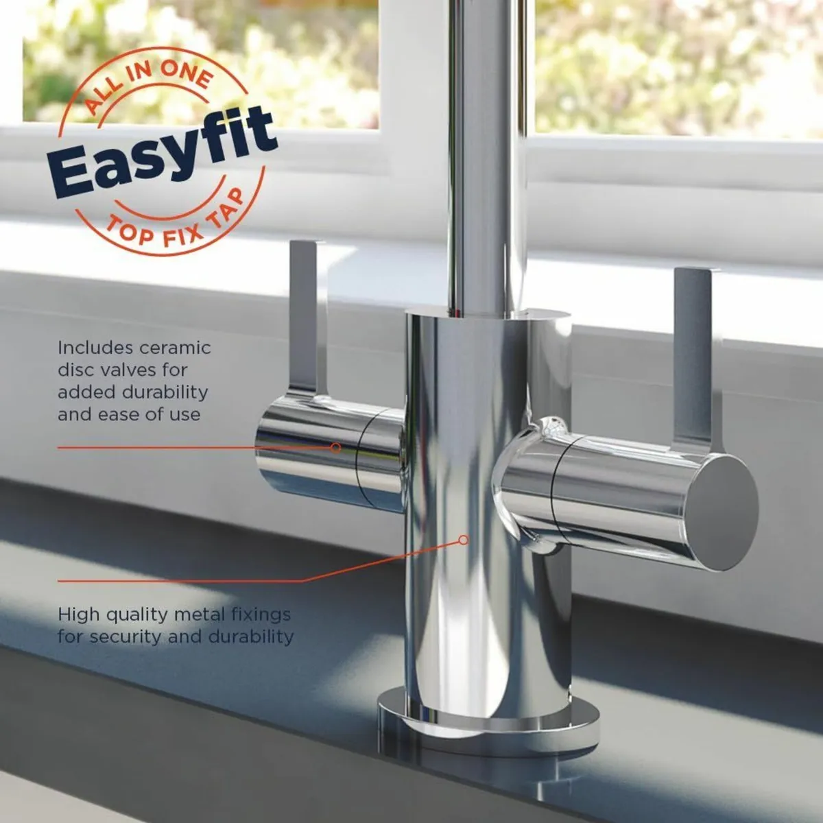 CSH EFSNK C Cashew Easyfit Kitchen Sink Mixer Tap - Image 4