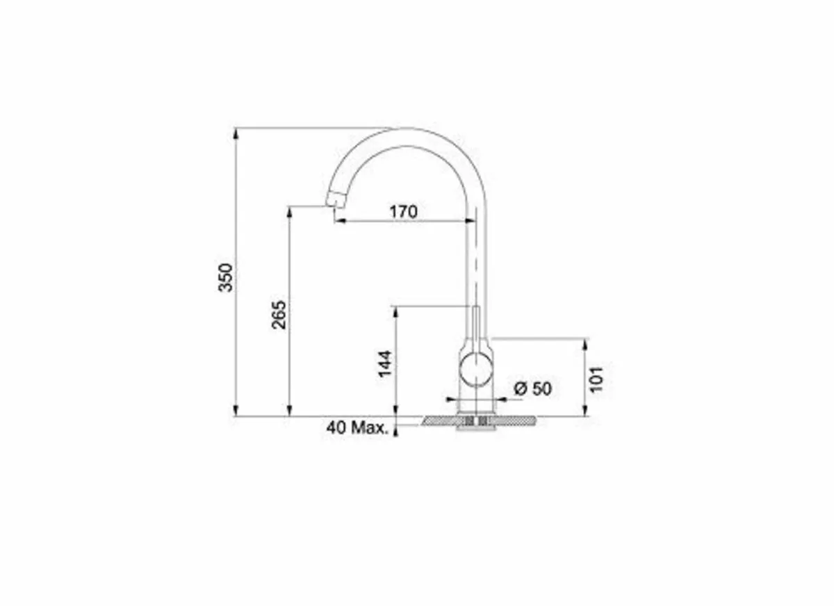 High Pressure Kitchen tap with Fixed spout Made - Image 2