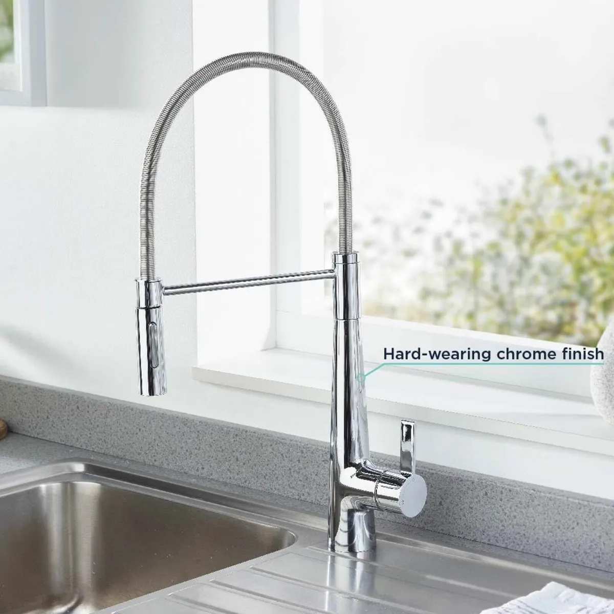 Sabre Pull Out Kitchen Mixer Tap - Image 2