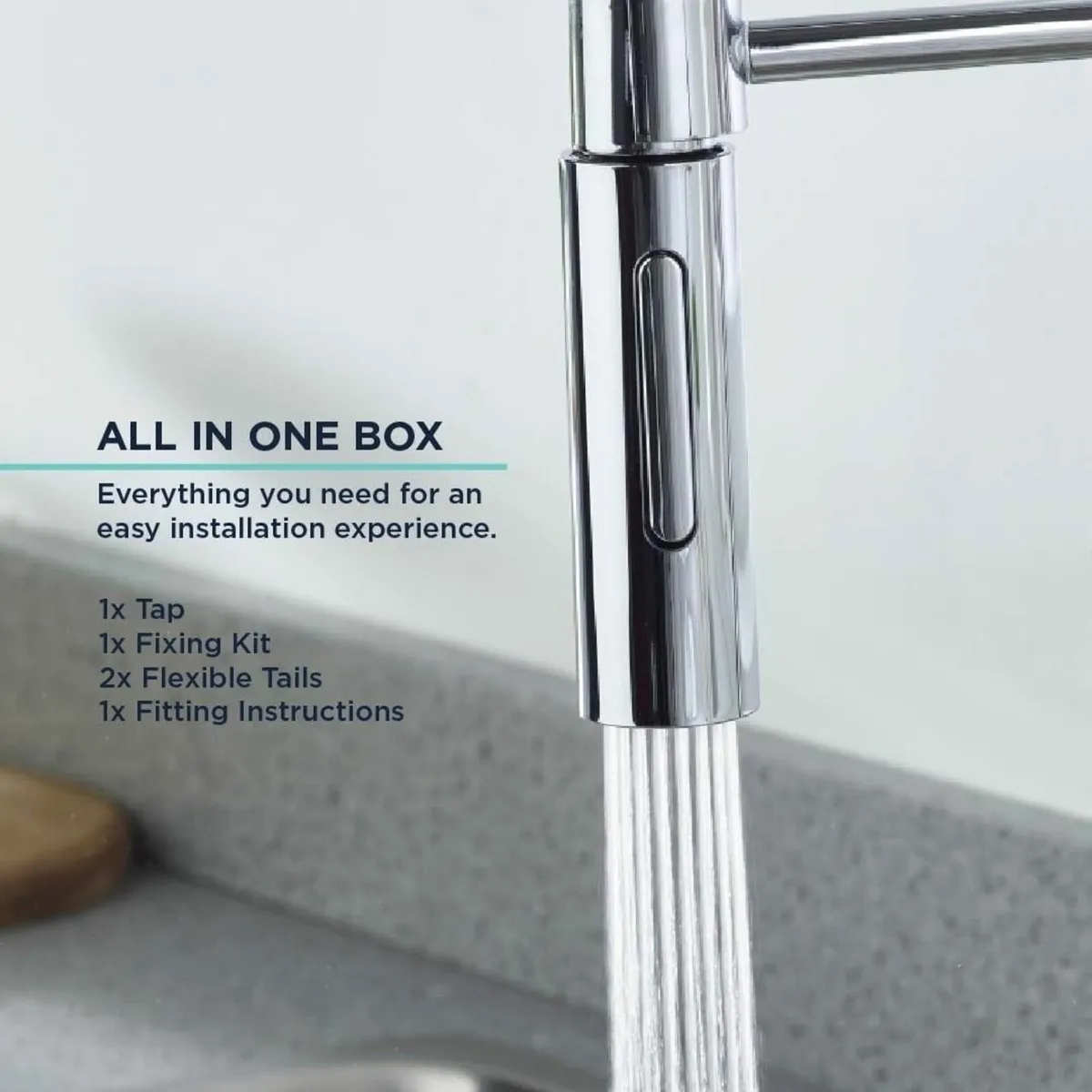 Sabre Pull Out Kitchen Mixer Tap - Image 3