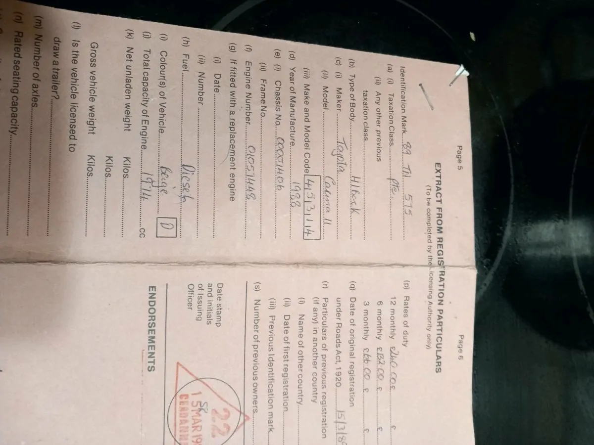 Toyota carina (log book) - Image 2