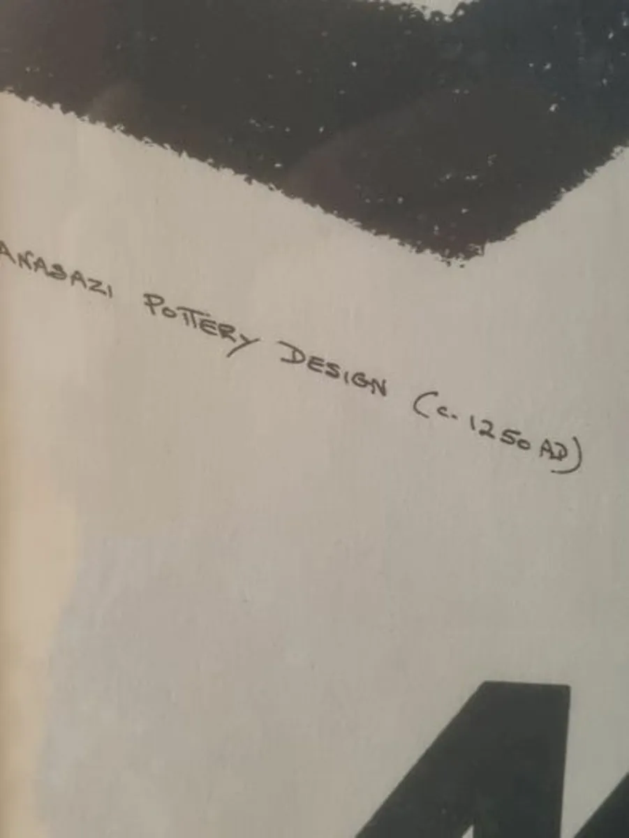 Large vintage framed art poster Museum of Indian - Image 4