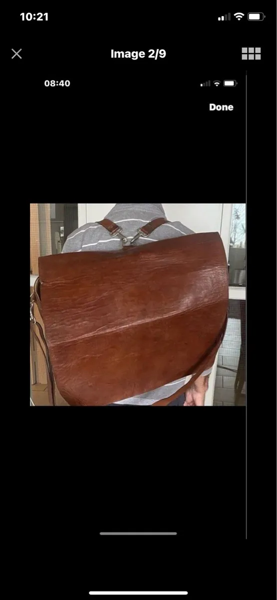 Extra Large Leather Messenger Bag/ Satchel - Image 2