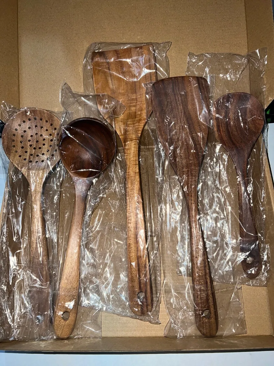 5 Wooden Spoons - Image 3