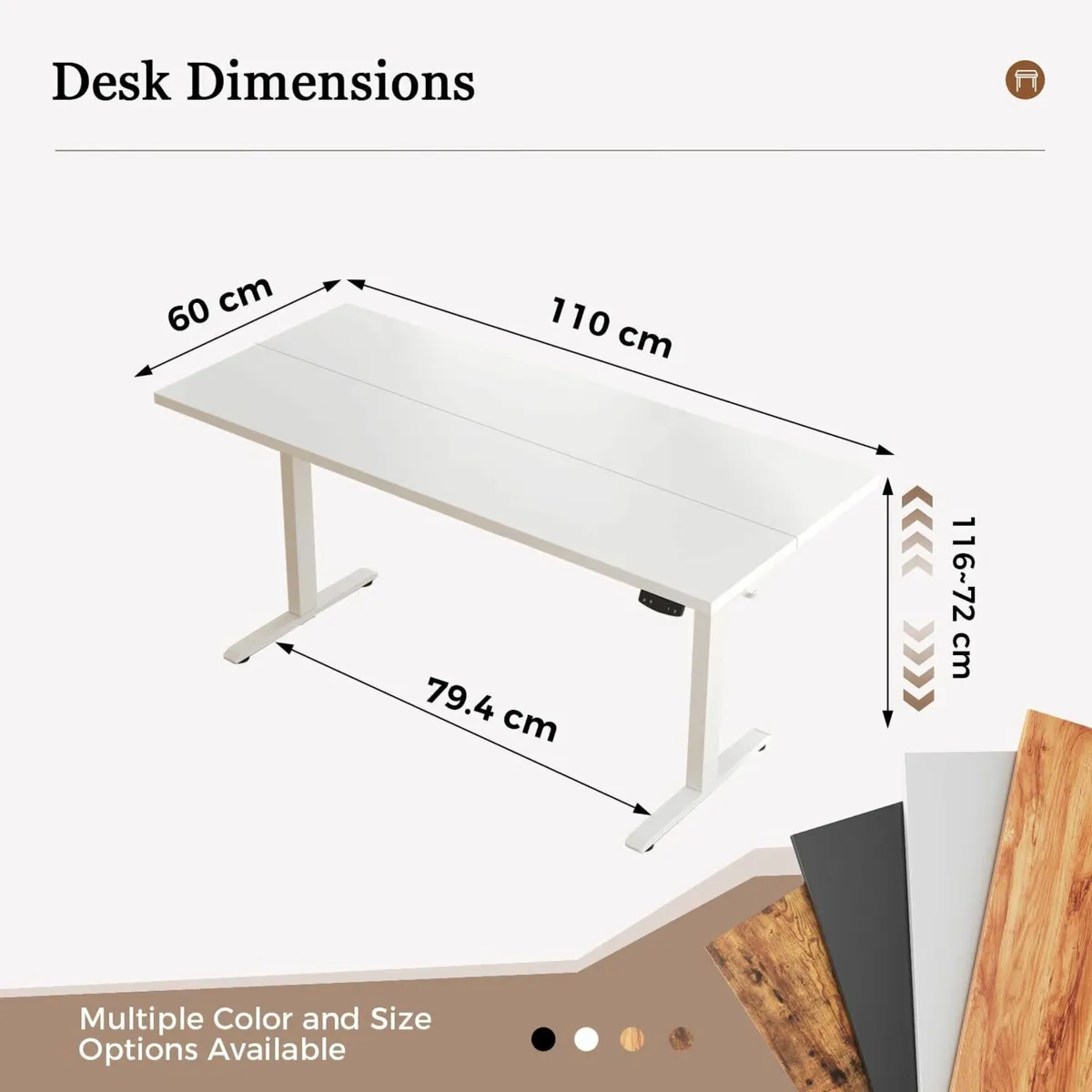Height-Adjustable Desk Electric Sit-Stand Office - Image 2