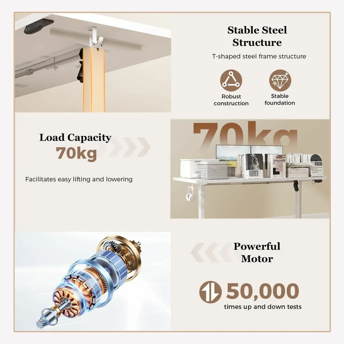 Height-Adjustable Desk Electric Sit-Stand Office - Image 4