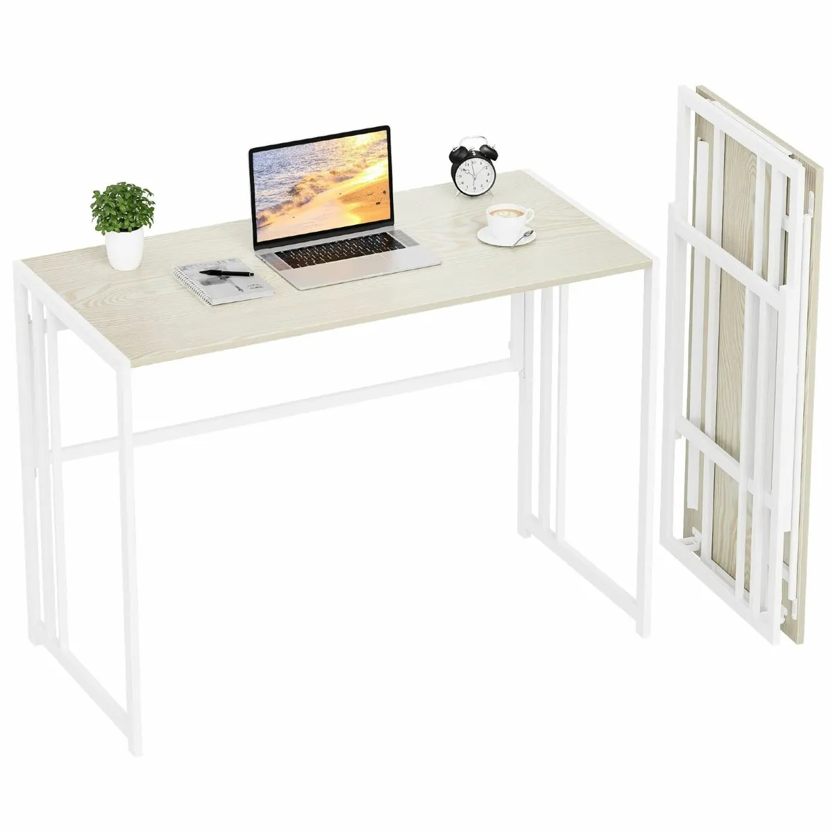 Folding Computer Desk for Home Office No-Assembly - Image 1