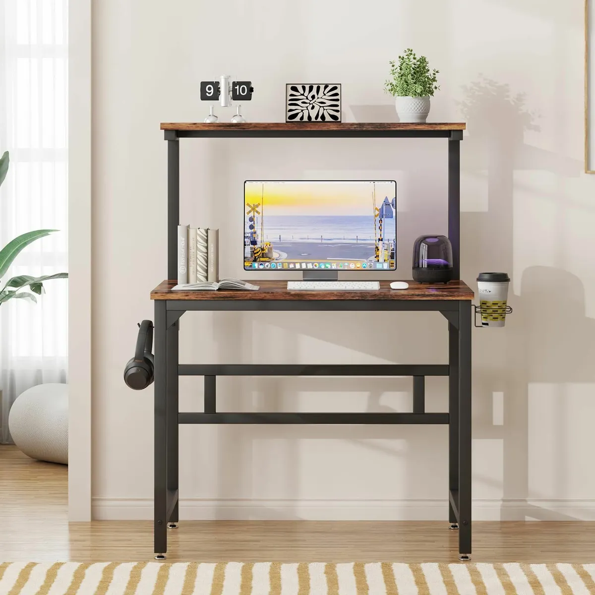 Computer Desk 80CM Industrial Writing with Height - Image 4