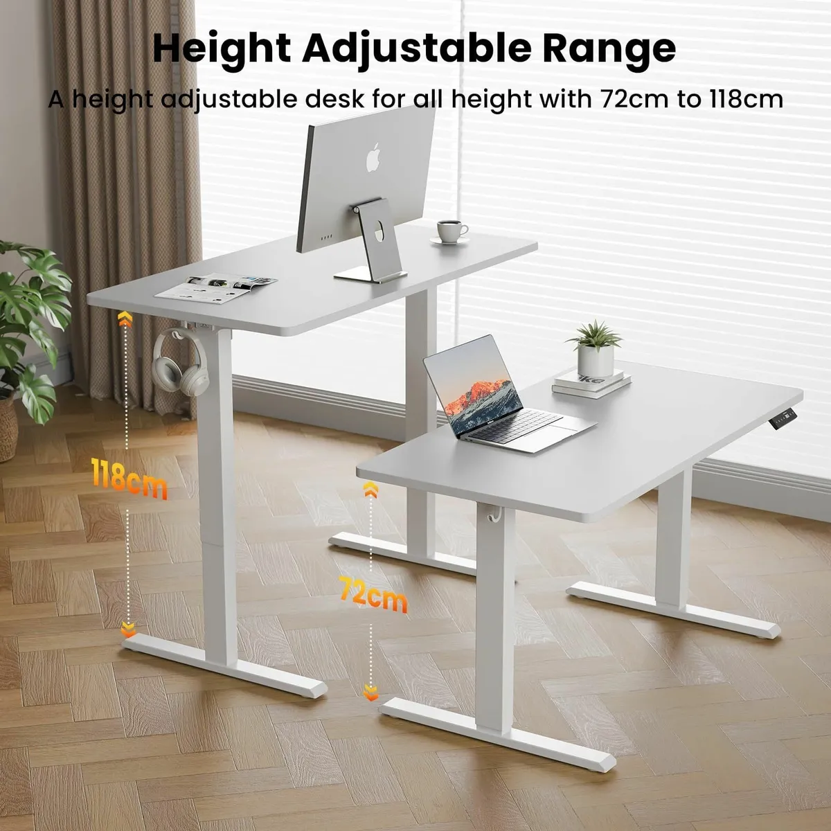 120 x 60 cm Standing Desk Electric Height - Image 4