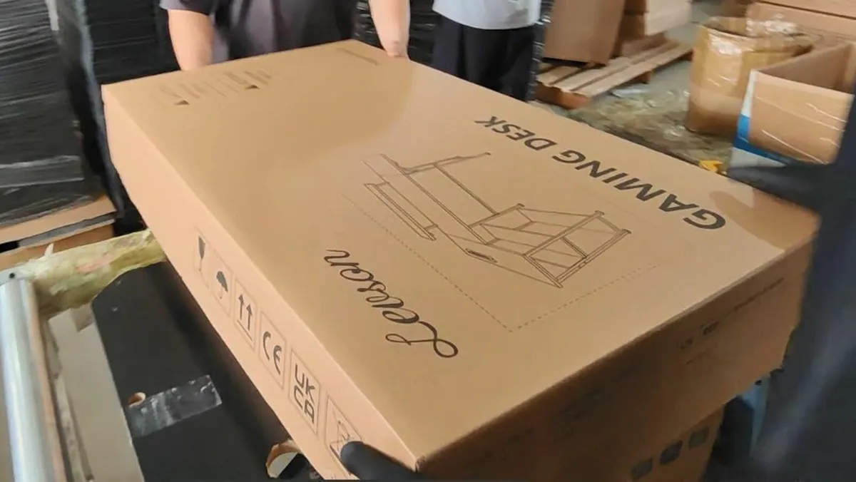 L-Shaped Gaming Desk 150x80 cm Carbon Fibre - Image 4