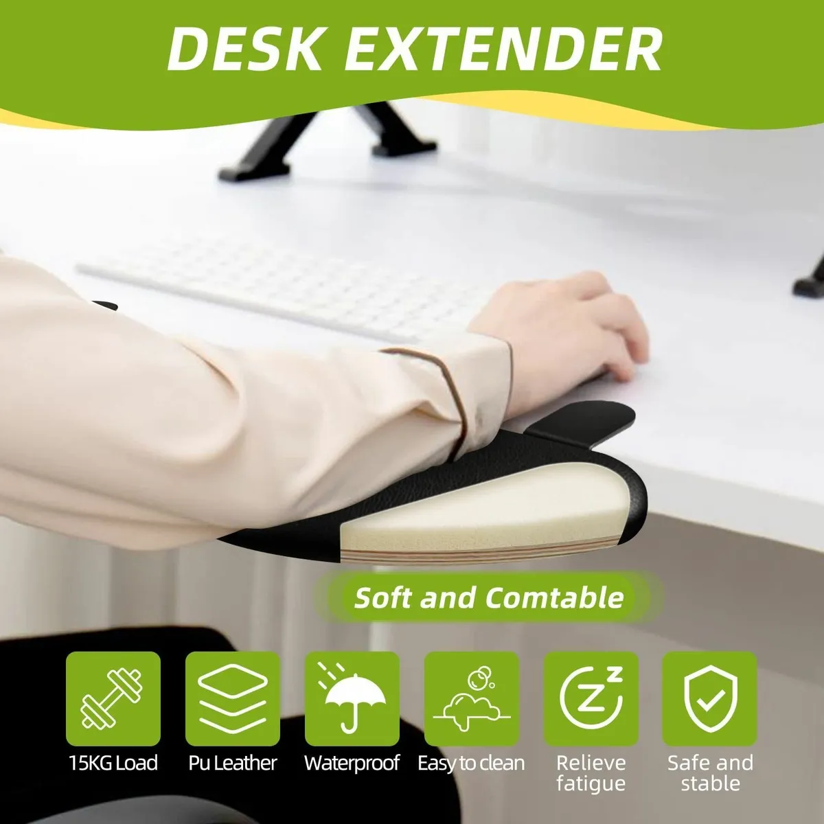 Desk Extender Tray Foldable Arm Rest Elbow Wrist - Image 4