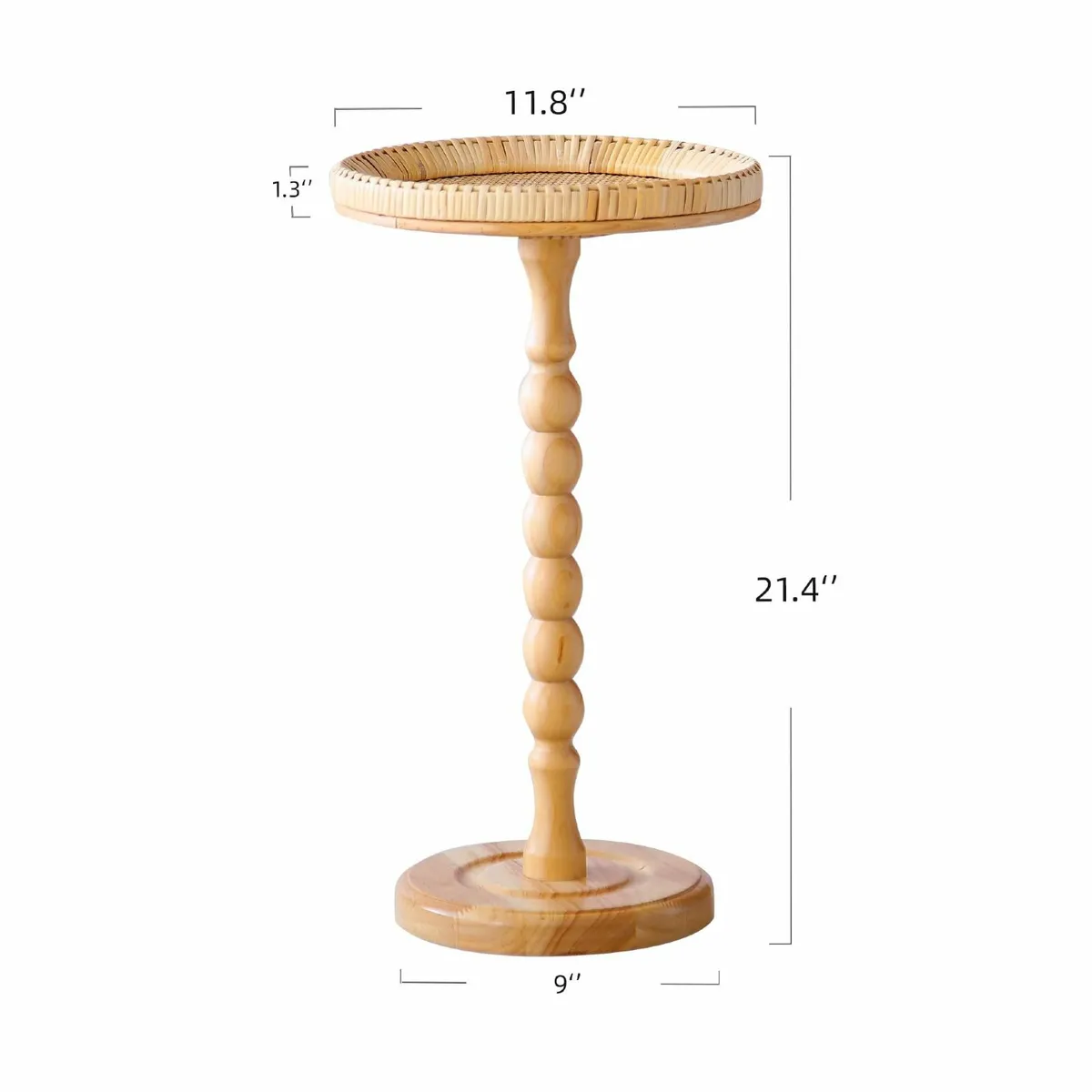 Drink Table，Rattan Round Small Side Table for - Image 2