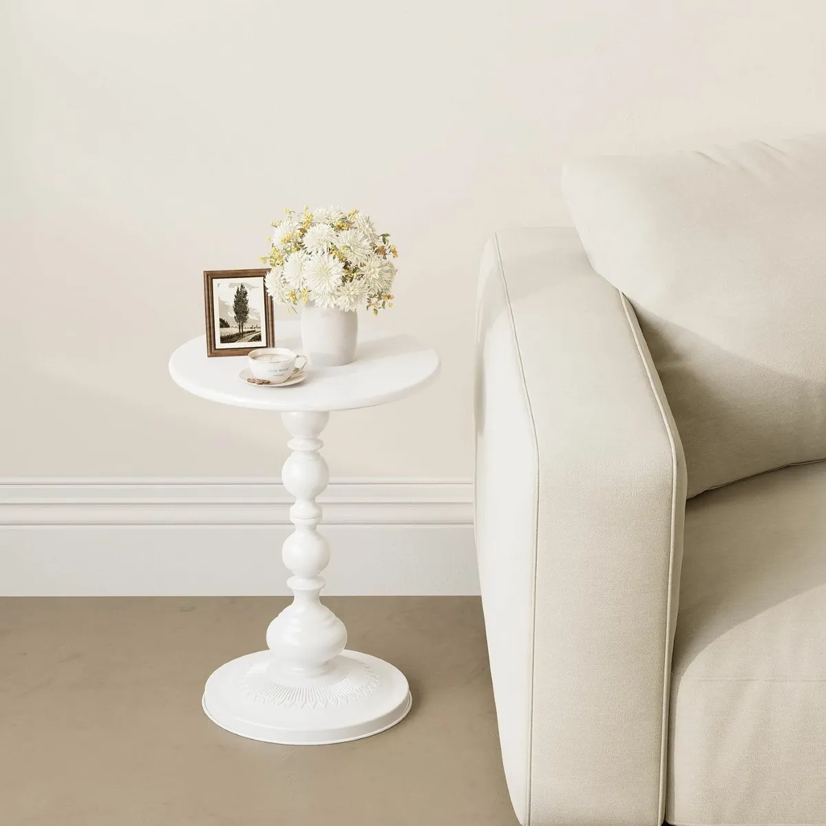 Metal Round Side Table Small Drink for Spaces - Image 2