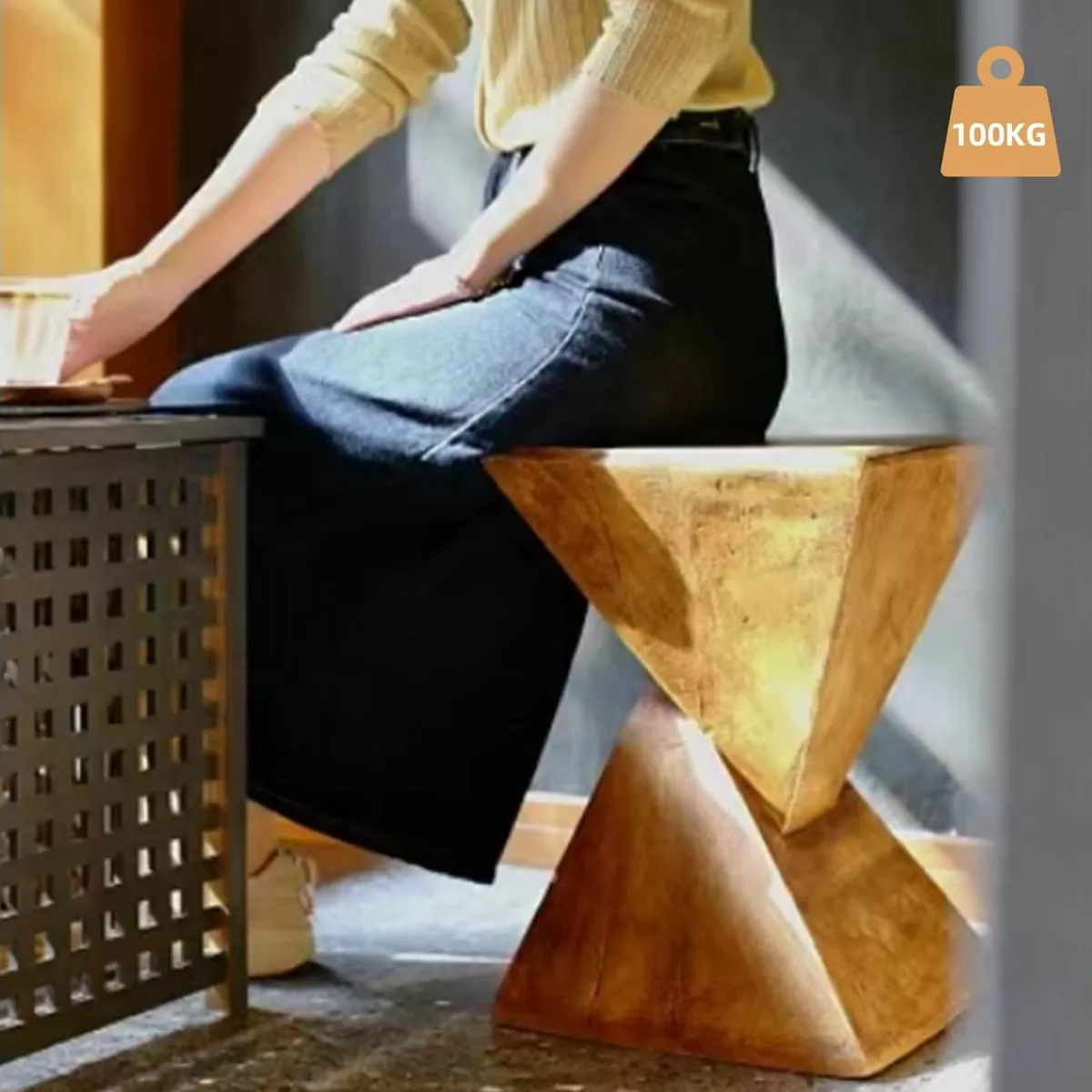 Concrete Art Side Table Lightweight: Modern - Image 4