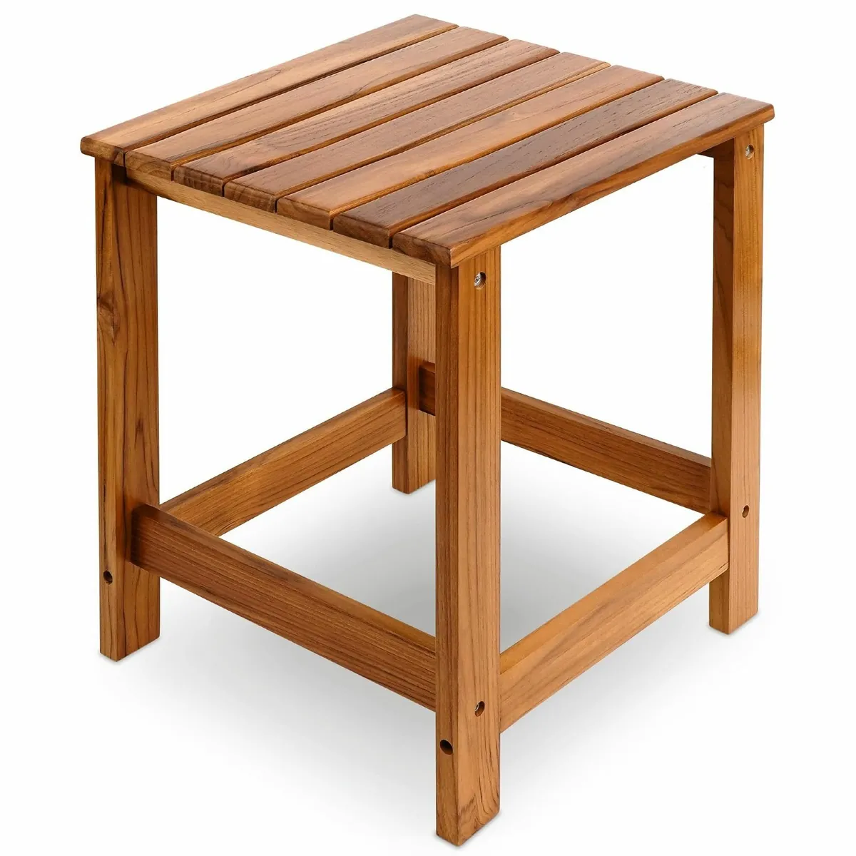 Teak Outdoor Side Table for Patio Pool Coffee - Image 1