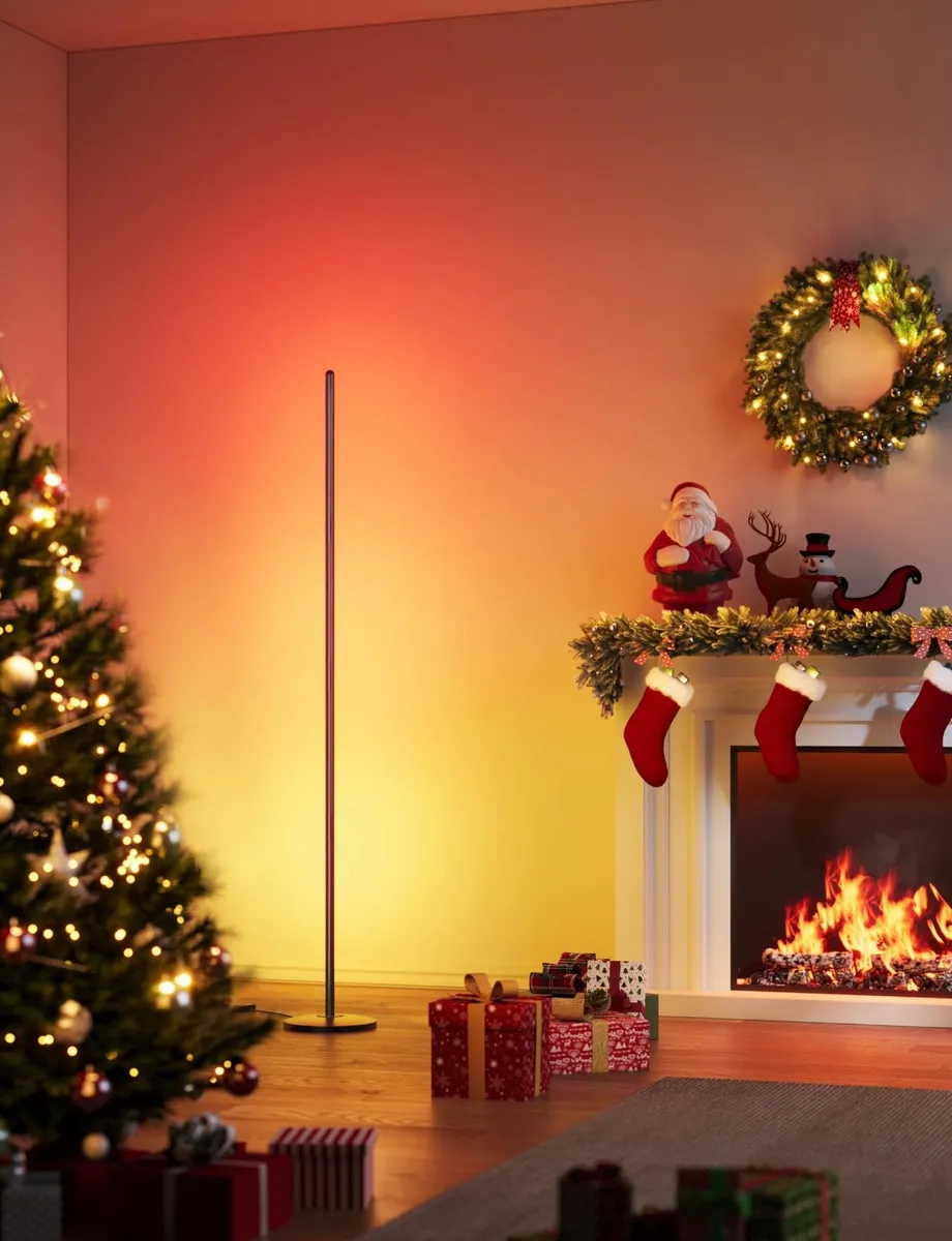 LED Floor Lamp RGBIC Modern Corner Smart Standing - Image 2