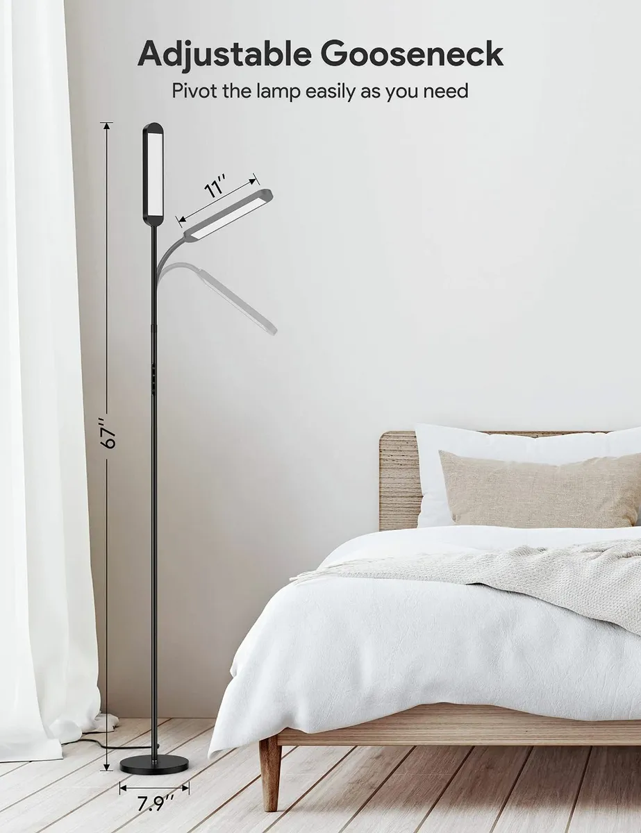 LED Floor Lamp 12W Standing with 5 Color Temperatu - Image 4