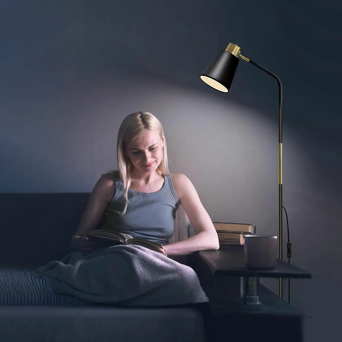 Floor Lamp Industrial Lamps Corner Rustic - Image 4