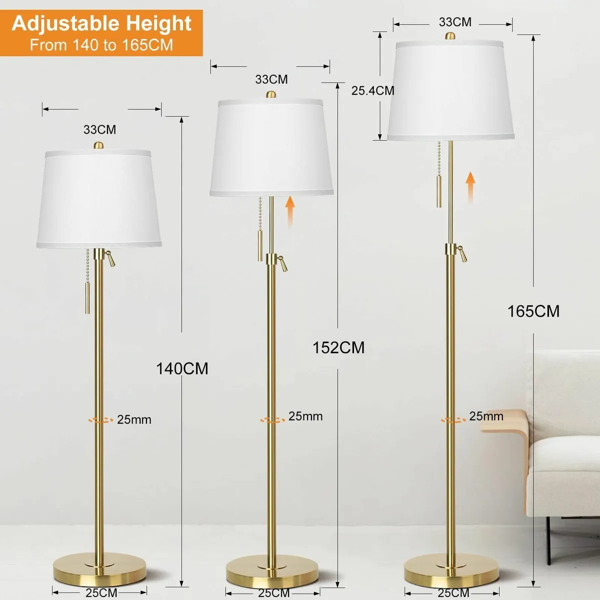 Floor Lamps for Living Room Modern Lamp with - Image 2